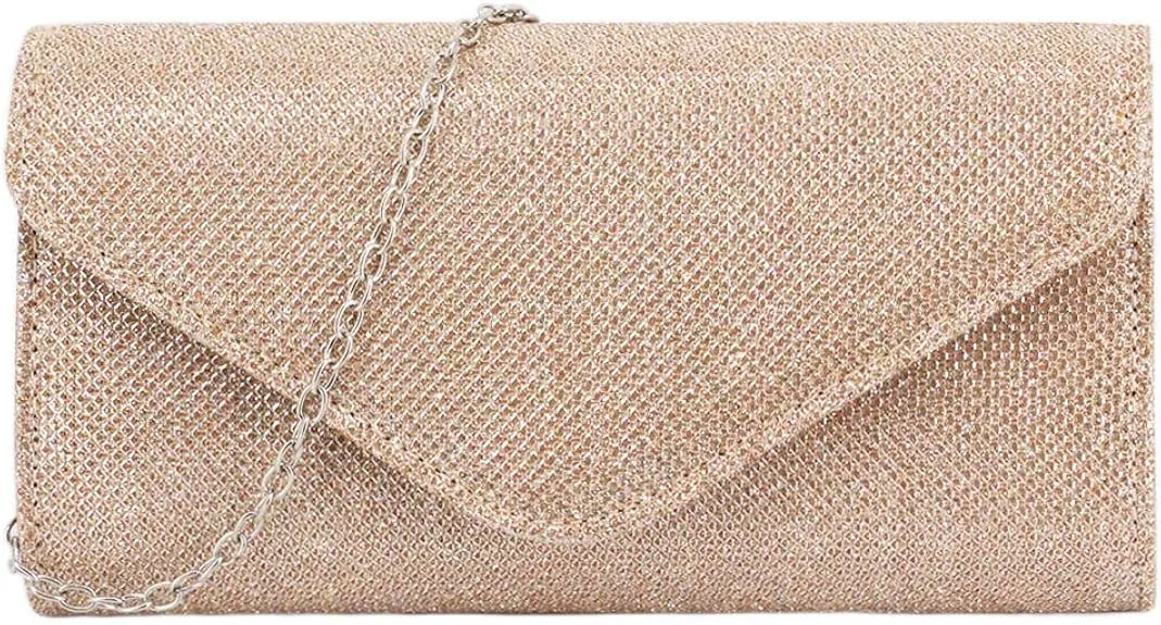 Naimo Flap Dazzling Small Clutch Bag Evening Bag With Detachable