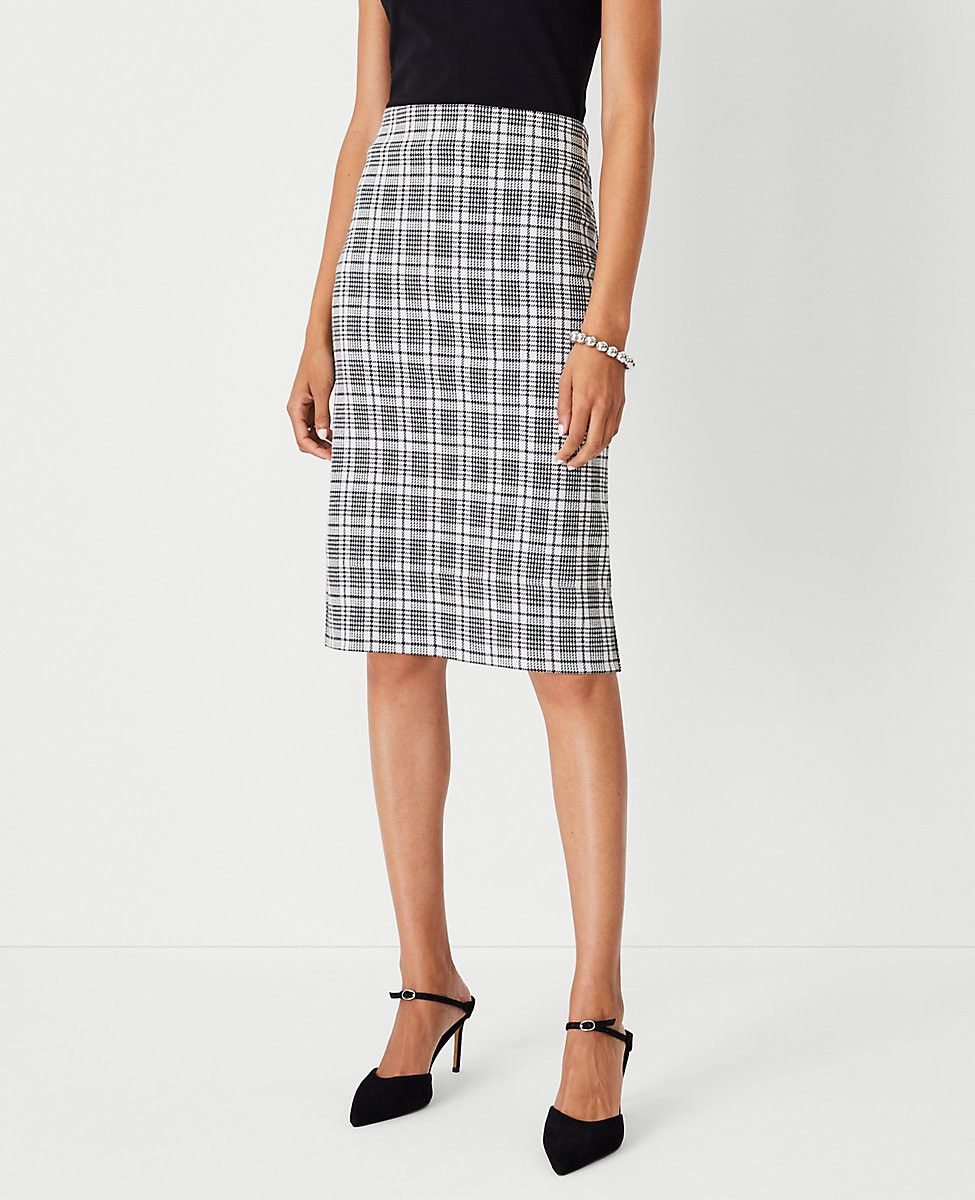 Pull On Pencil Skirt in Plaid | Ann Taylor (US)