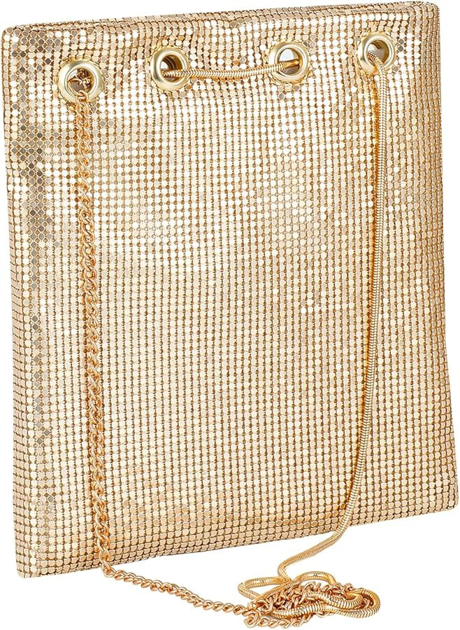 Metal Mesh Purse Shoulder Bags crossbody bag for Women Metal Mesh Evening Handbags Clutch Purses | Amazon (US)