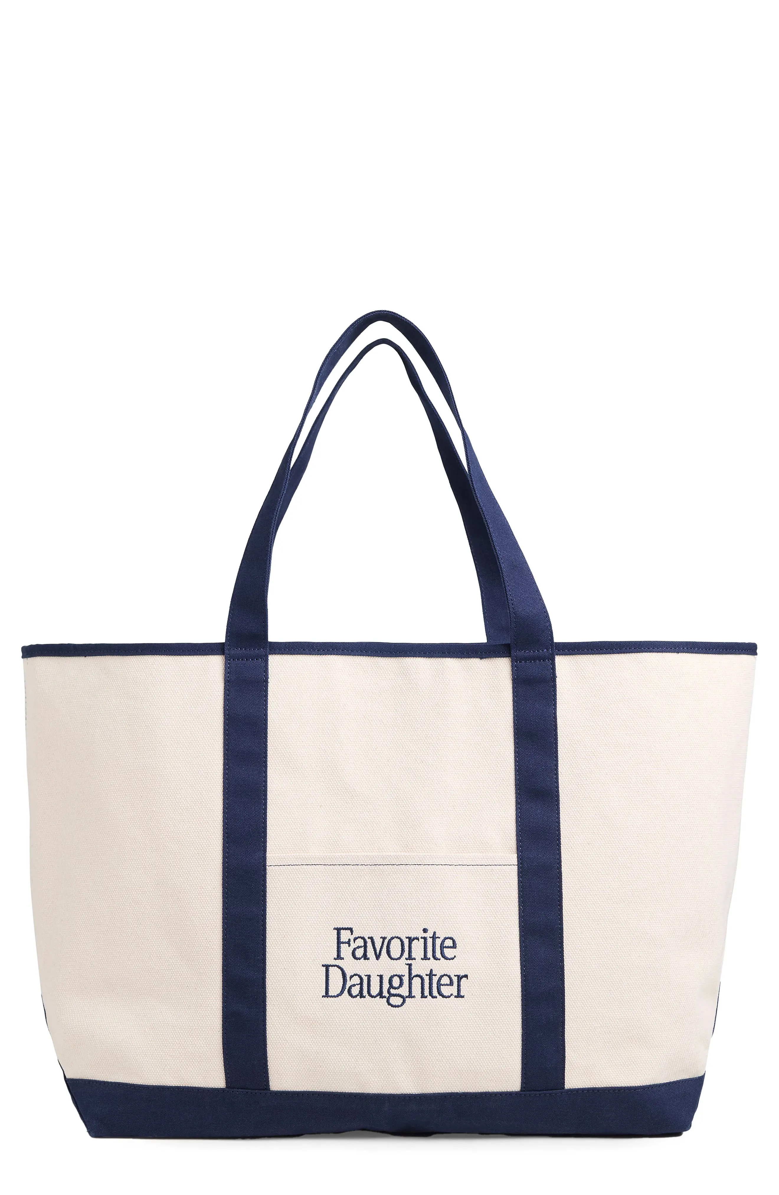 Large Logo Embroidered Canvas Tote (Women) | Nordstrom | Nordstrom
