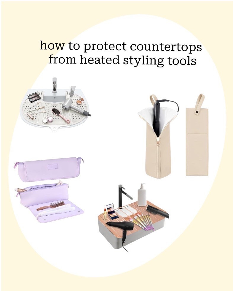 sharing ideas how to protect countertops and surfaces from hot styling tools (easy to travel with too!).

bathroom beauty and travel organization 

#LTKgrwm #LTKBeauty #LTKTravel