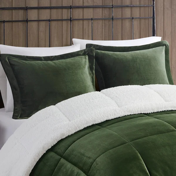 Woolrich Alton Plush to Sherpa Down Alternative Comforter Set - Bed Bath & Beyond - 17018197 | Bed Bath & Beyond