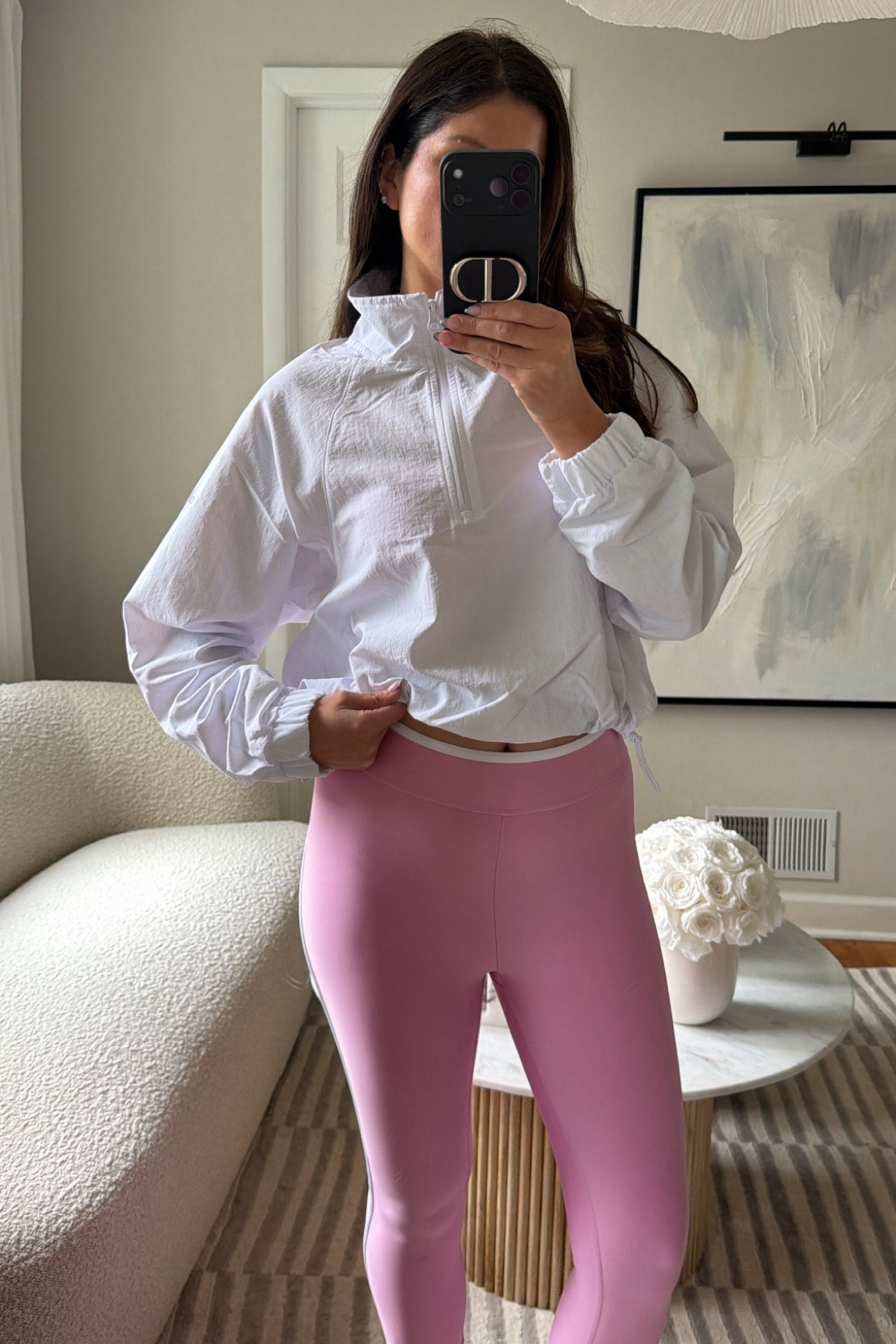 I am in shock that this is still in stock! Take 30% off ALO yoga. This windbreaker runs through the size and it’s not too cropped, but you can scrunch it at the sides if you want it shorter. The pink leggings and sports bra run through to size and are my new favorite. Active, lounge, fitness, gym.

#LTKfitnessgoals #LTKSaleAlert #LTKActive