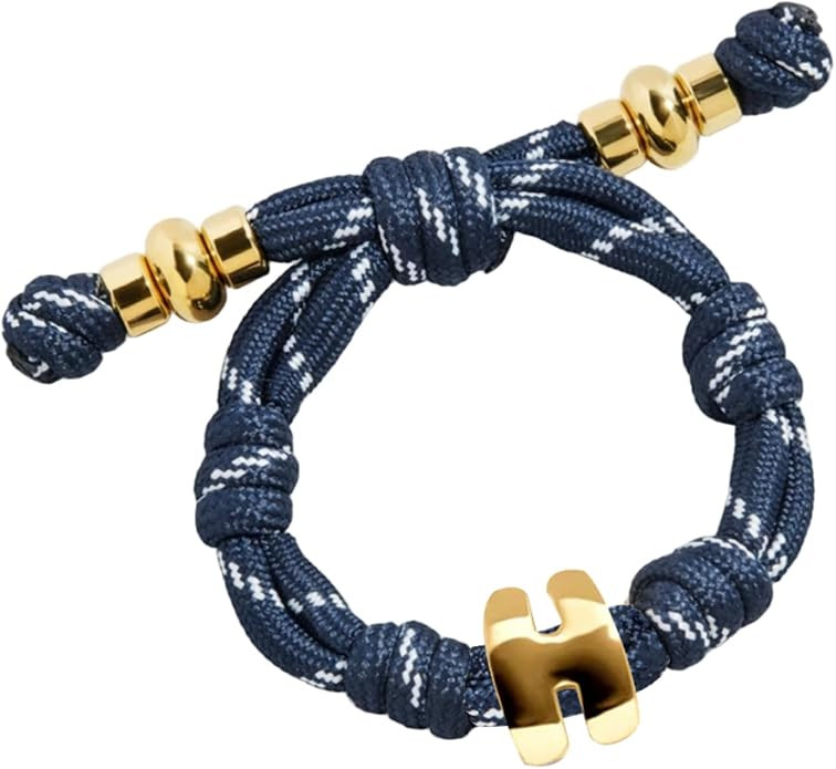 VLINRAS Bubble Initial Bracelet for Women Men, Green & Blue Knotty Puffy Letter Bracelets Gifts f... | Amazon (US)