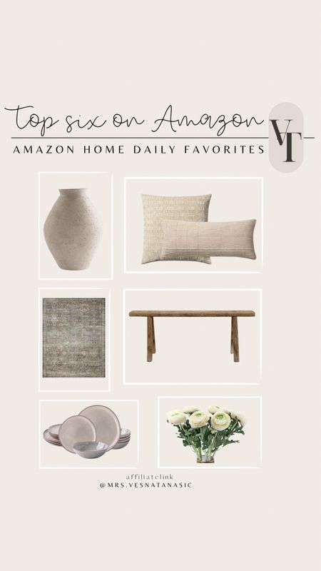 Top six Amazon home finds! This bench, rug and vase are all on sale!  

#LTKHome #LTKSaleAlert