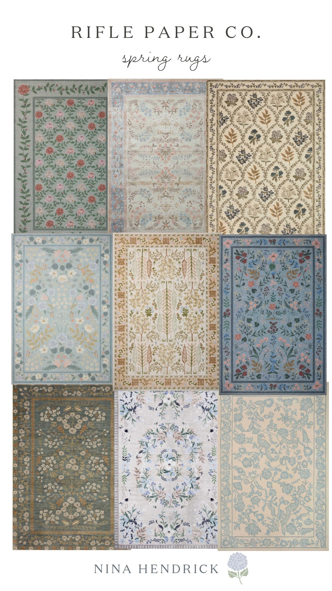 My favorite rugs from rifle paper co 

#LTKHome #LTKSeasonal