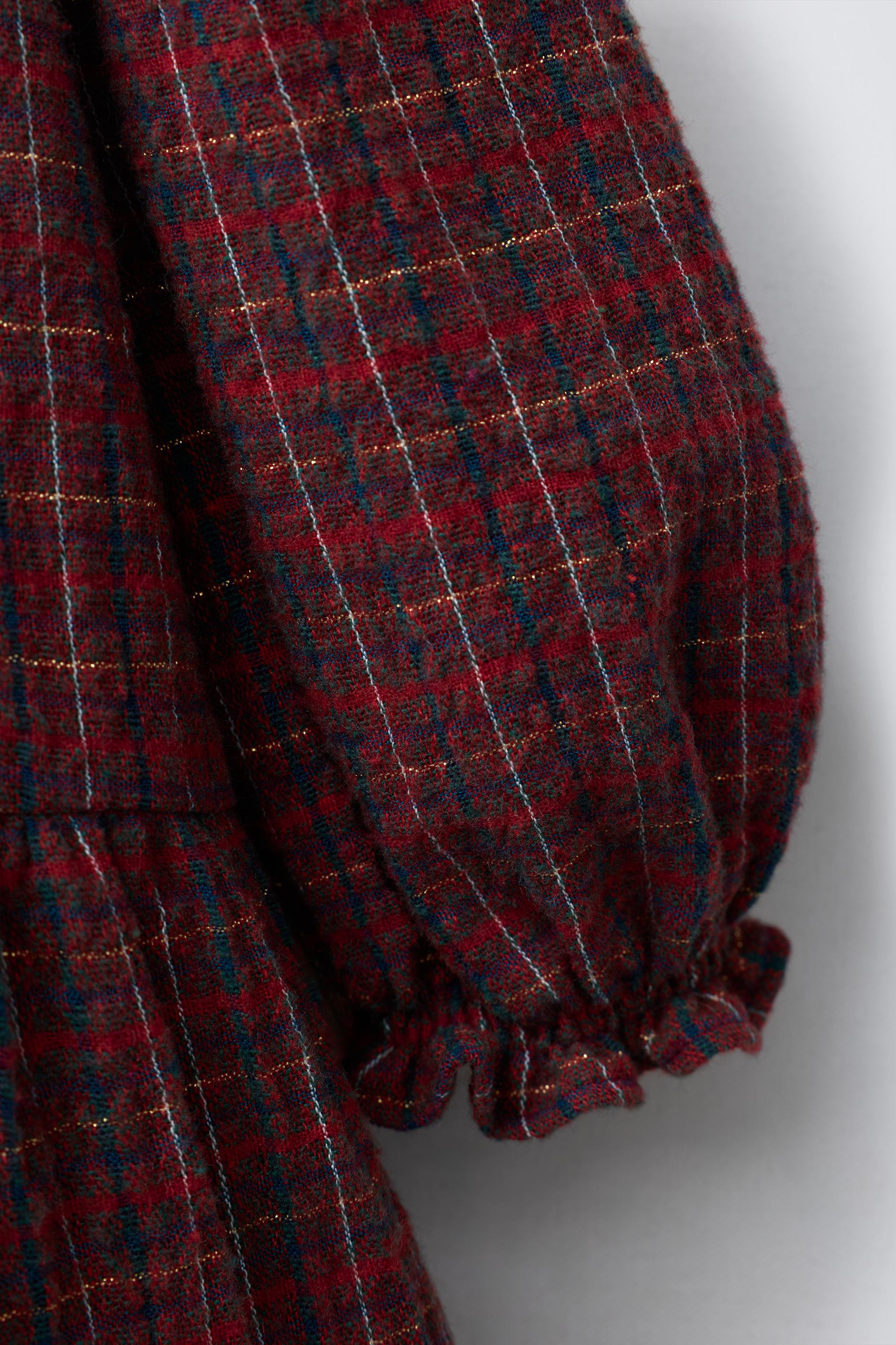 PLAID DRESS WITH HEART LACE TRIM | Zara US