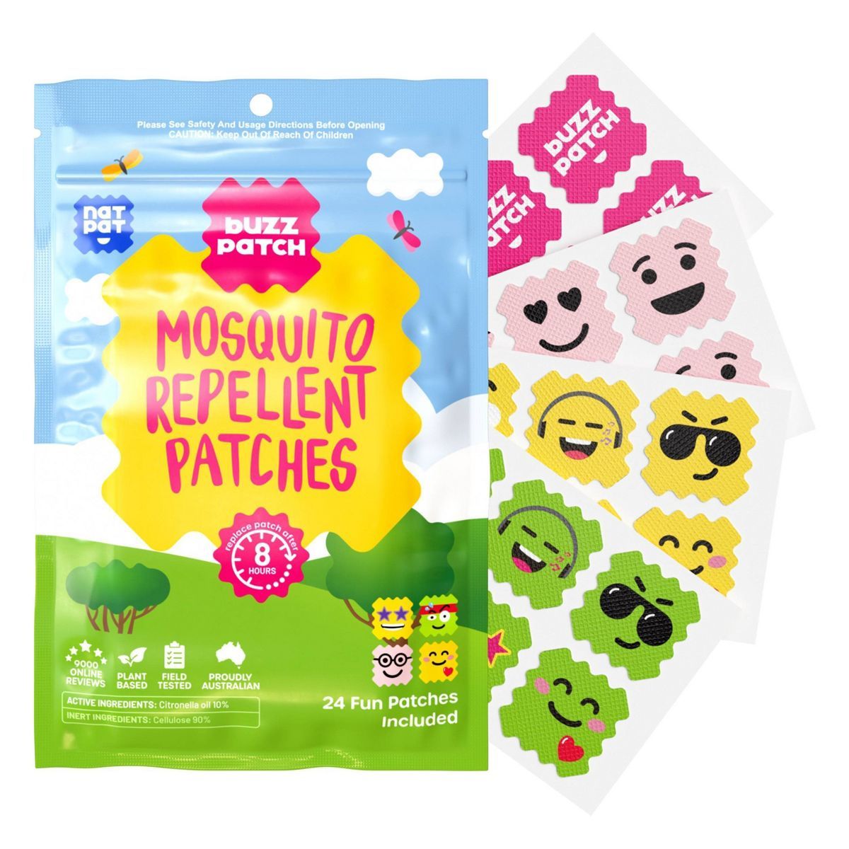 NATPAT 24ct Buzz Patch Mosquito Repellent Patches Personal Repellent | Target
