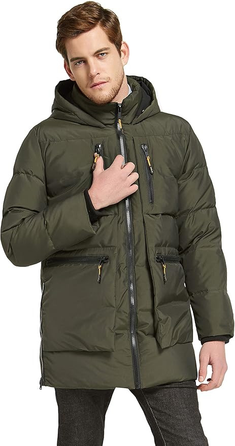 Orolay Men's Thickened Down Jacket Hooded Winter Coats with 6 Pockets | Amazon (US)