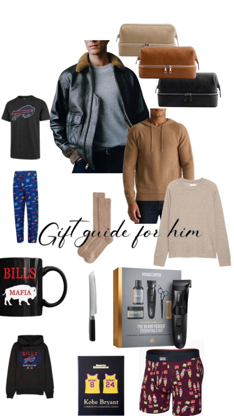 For the Bills fan, Kobe Bryant loving, stylish, traveling man

#LTKBeauty #LTKGiftGuide #LTKHoliday