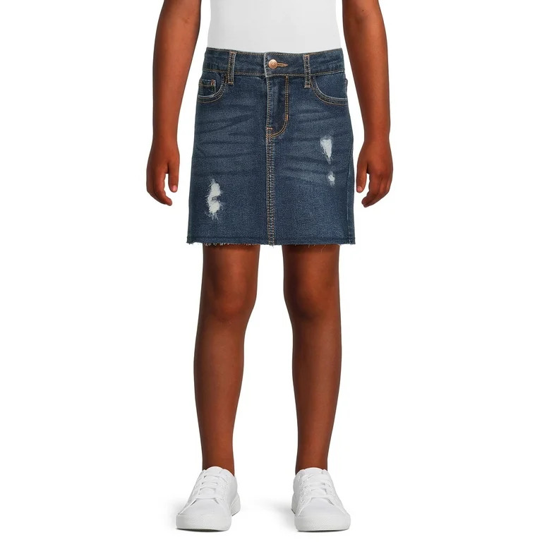 Wonder Nation Girls Denim Skirt, Sizes 4-18 & Plus | Walmart (US)