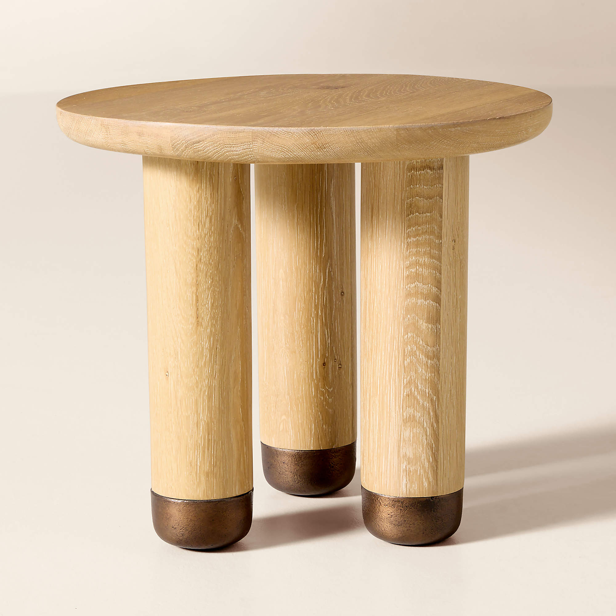 Melrose Oak Side Table Short | CB2 | CB2