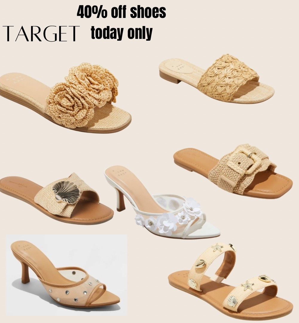 Target summer sandals on sale today only! 40% off! 

#LTKFindsUnder50 #LTKShoeCrush #LTKSaleAlert