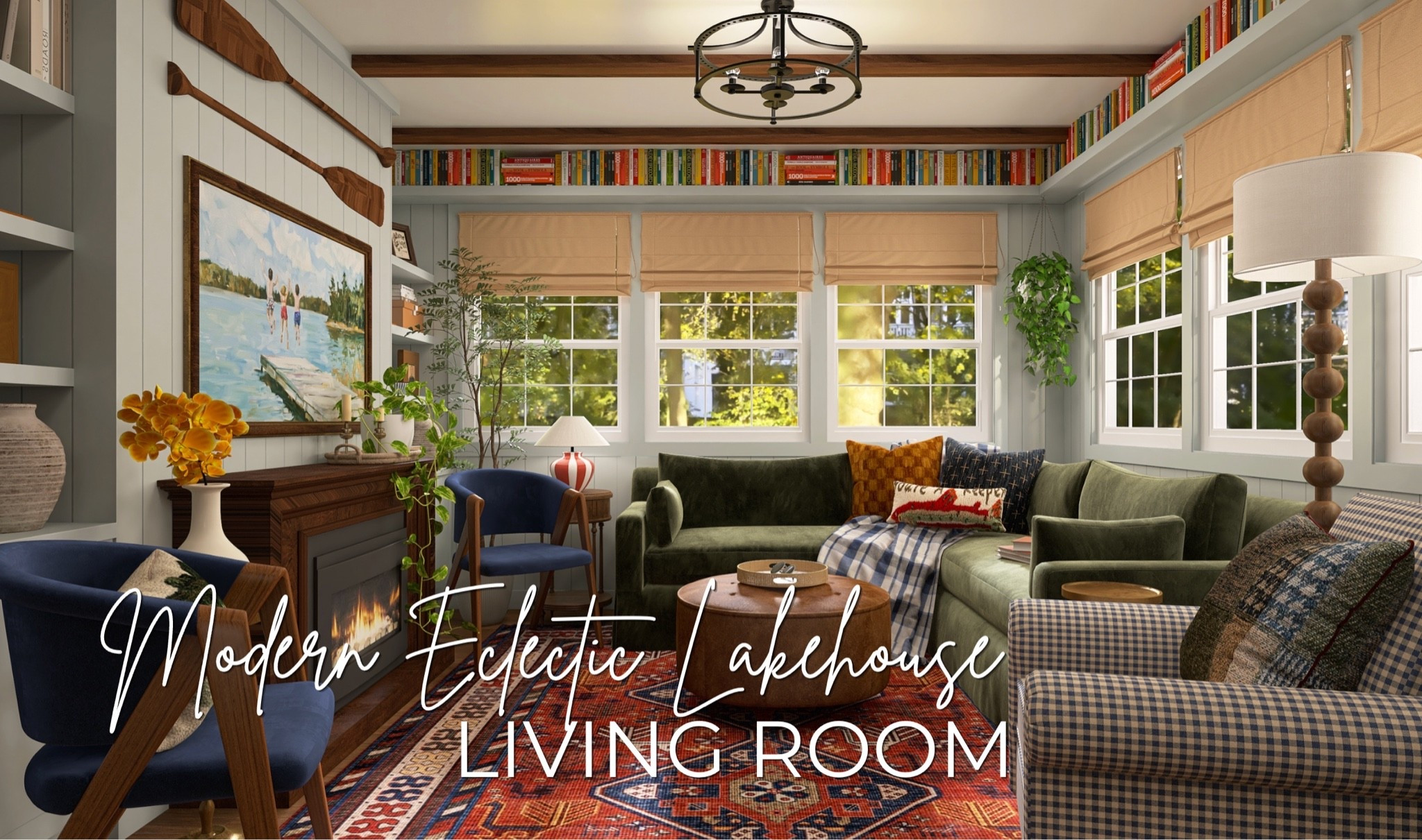 Designed by Brandy
Modern Eclectic Lake House Living Room

#LTKmomlife #LTKSeasonal #LTKHome