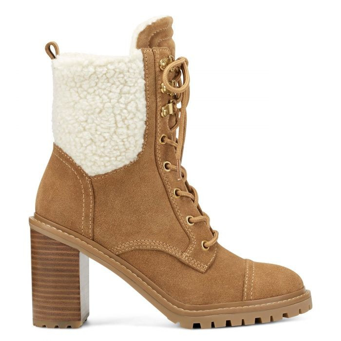 Phaedra Casual Booties - Natural Suede/Faux Fur | Nine West (US)