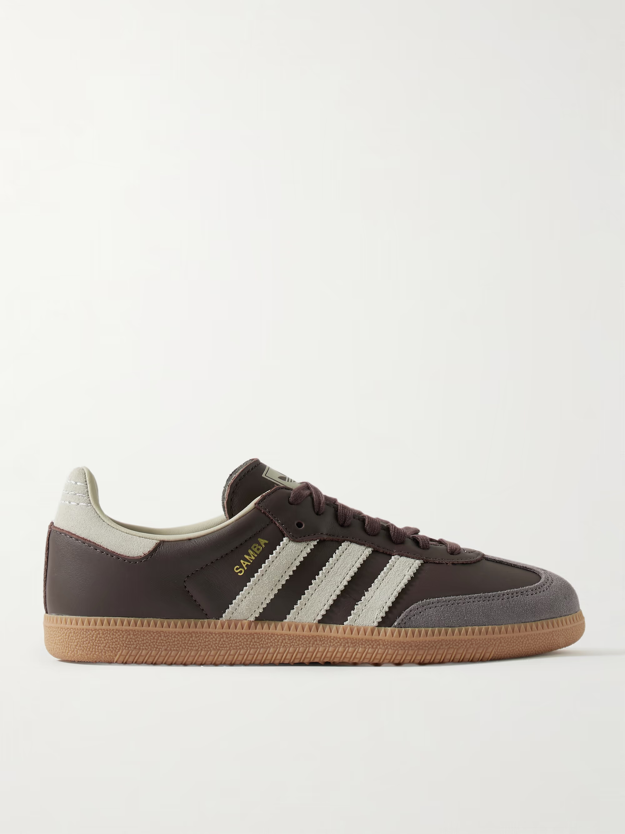 Samba OG suede-trimmed leather sneakers | NET-A-PORTER (UK & EU)