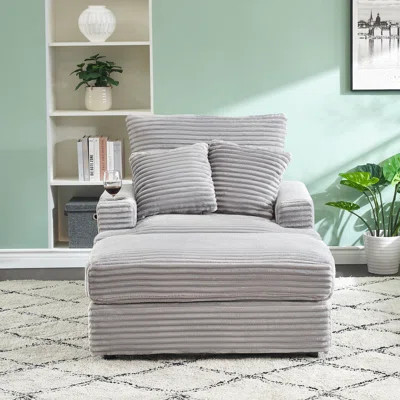 Comfortable Spring Armchair And Ottoman Set For Relaxation | Wayfair North America