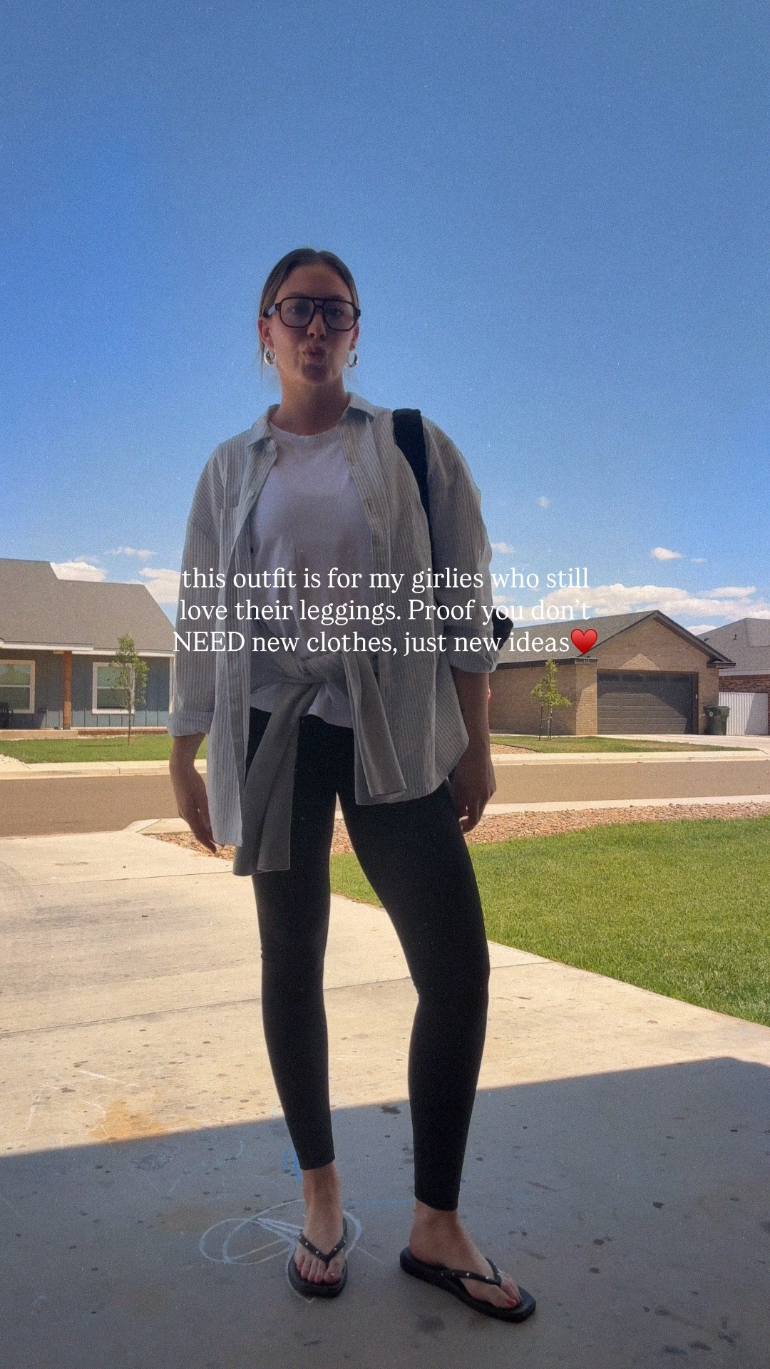 Casual ootd- sis and I went and got our nails done today & this is what I wore! I’m 5’10 size small 31” inseam in lettings & medium tall in button down, medium in white top

#LTKmomlife #LTKgrwm #LTKootd