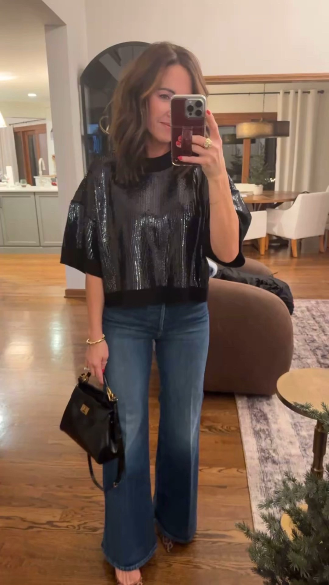 Tonight. A holiday dinner with friends. 
Small sweater
Jeans tts regular 

#LTKOver40 #LTKHoliday #LTKSeasonal