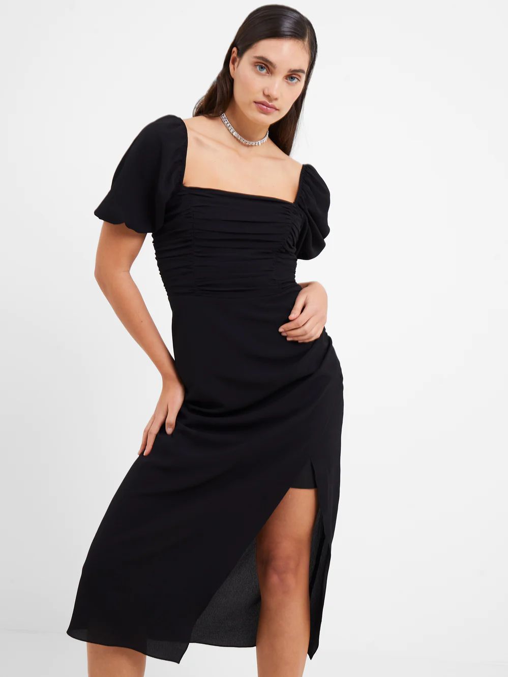 Afina Verona Ruched Midi Dress | French Connection (US)