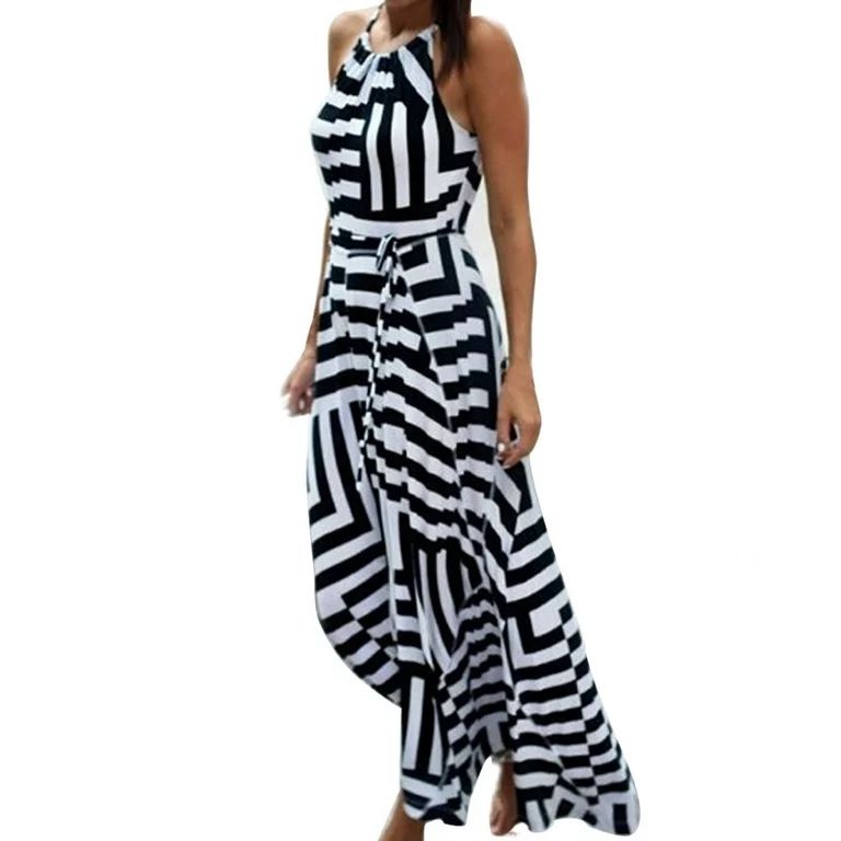 asdoklhq Womens Plus Size Clearance Dresses,Women Summer Boho Maxi Long Evening Party Beach Dress... | Walmart (US)