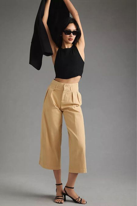 Remi Khaki wide leg cropped pants. Perfect for summer.￼

#LTKSeasonal #LTKunder100 #LTKstyletip