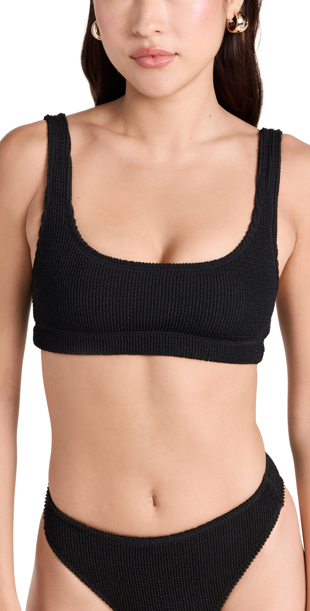 Good American Always Fits Scoop Bikini Top Black001 L/XL | Shopbop