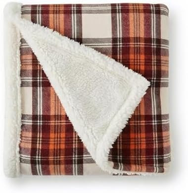 Eddie Bauer - Sherpa Throw Blanket for Couch 50x60 – Ultra Soft Reversible Fleece & Plush Sherp... | Amazon (US)