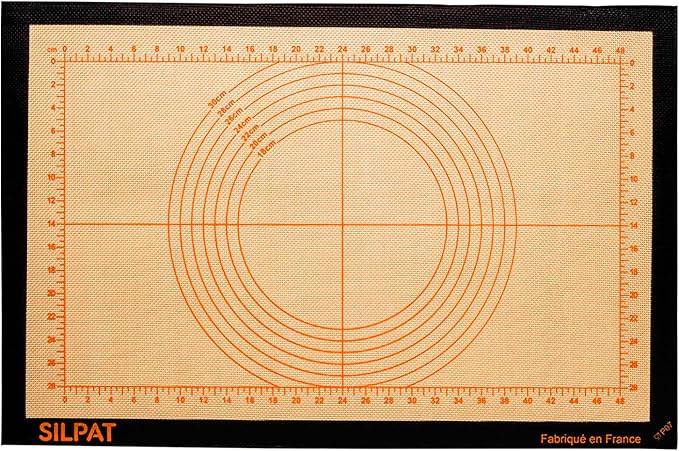 Silpat The Original Perfect Pastry Non-Stick Silicone Countertop Workstation Mat, 15-1/8" x 23" | Amazon (US)