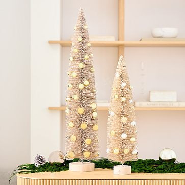 Silver & Gold Bottlebrush Ornament Tree | West Elm | West Elm (US)