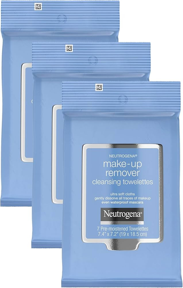 Neutrogena Make-Up Remover Cleansing Towelettes, 7 Count, Packaging May Vary (Pack of 3) | Amazon (US)