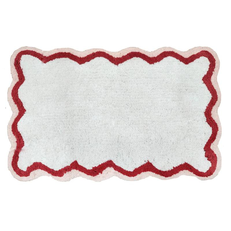Pink Scalloped Tufted Bath Rug, 20x32 | At Home
