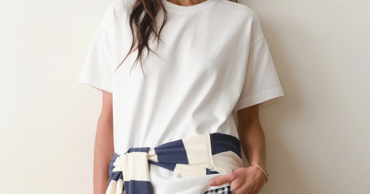 Luxe Sueded Oversized Crew Tee | Marine Layer