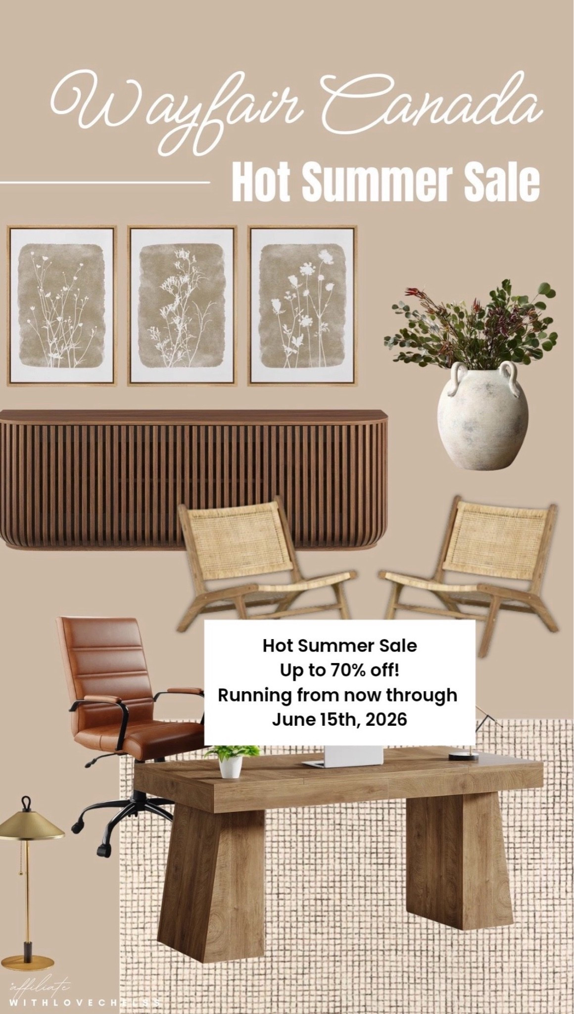 Wayfair Canada Hot Summer Sale!
Up to 70% off!
Running from now through June 15th, 2026 

#WayfairCAPartner #WayfairCAHome @wayfaircanada

#LTKcanada #LTKsale #LTKhome