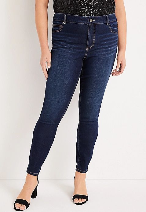 Plus Size m jeans by maurices™ Everflex™ Mid Fit Dark Wash Jean | Maurices