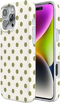 Casely iPhone 16 Pro Max Case | Spotted in SoHo | Green Polka Dot | Compatible with MagSafe | Cla... | Amazon (US)