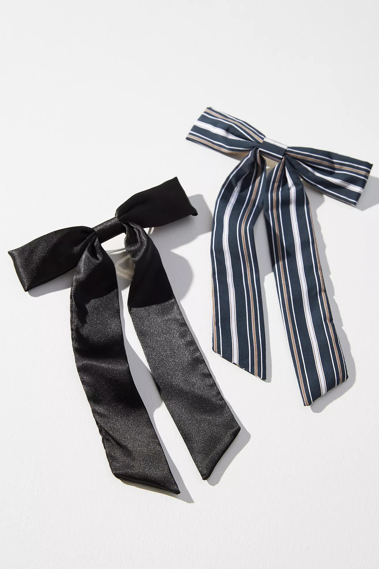 Varsity Hair Bow Clips, Set of 2 | Anthropologie (US)