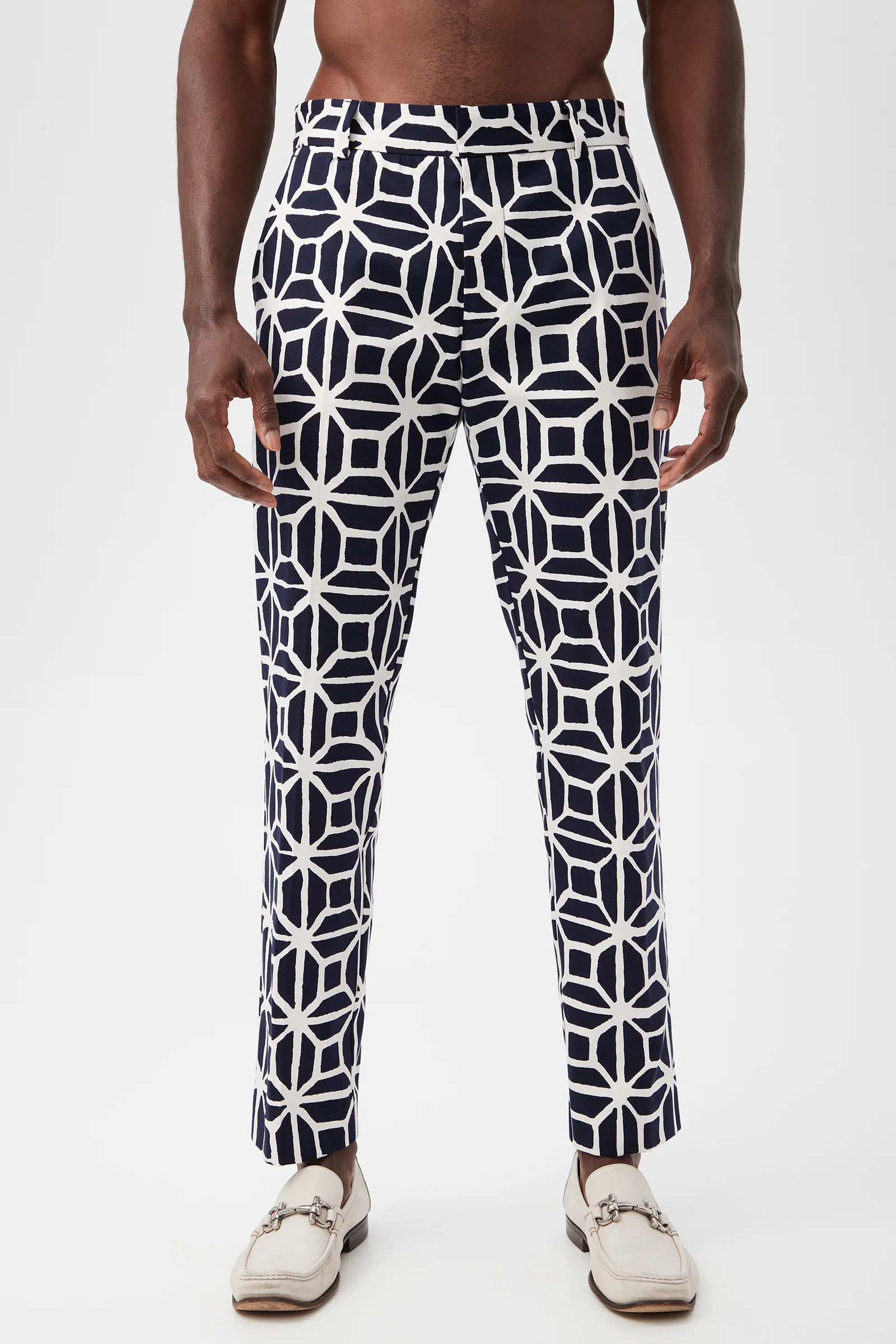 Clyde Slim Trouser - Durell Herringbone | Trina Turk
