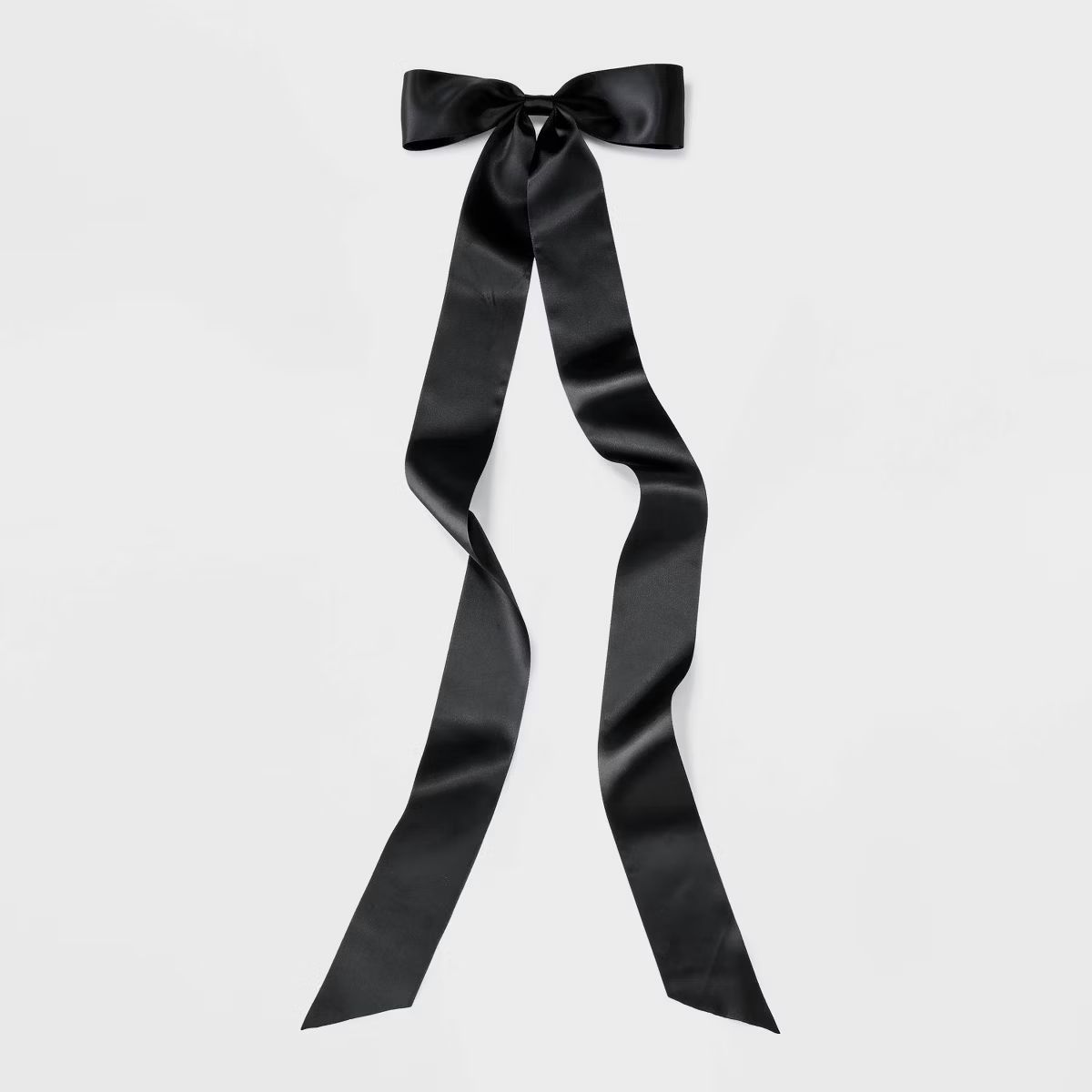 Long Tail Fabric Hair Bow Barrette - Wild Fable™ Black | Target