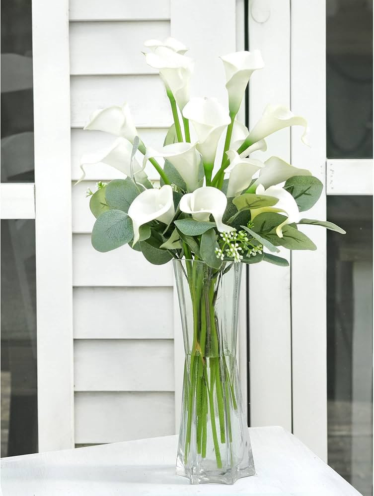 FiveSeasonStuff Real Touch Calla Lilies Artificial Flowers Wedding Bridal Bouquet Home Décor Par... | Amazon (CA)