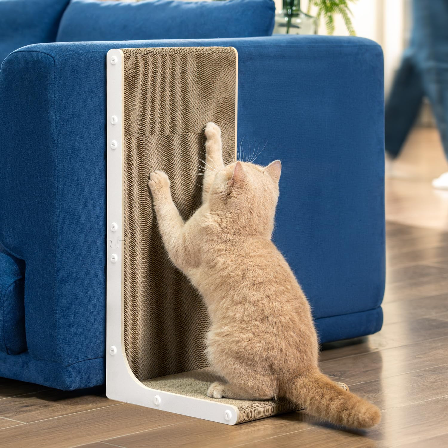 Cardboard Cat Scratcher,23 Inch L Shape Scratch Pad Wall Mounted,Vertical Scratching Board, Durab... | Amazon (US)