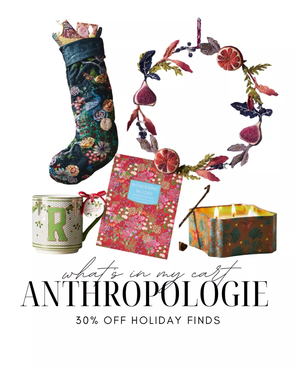 Anthropologie Wandering Woods Wrapping Paper Book