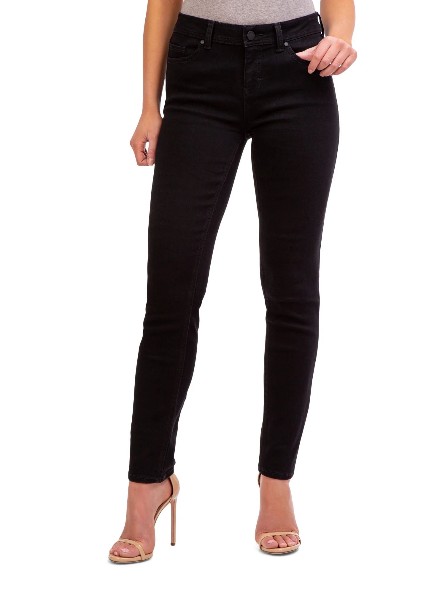 Jordache Women's Mid Rise Skinny Jeans - Walmart.com | Walmart (US)