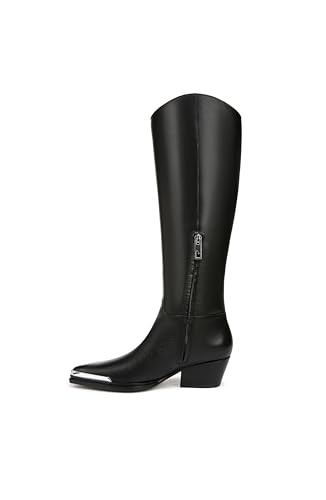 Franco Sarto Womens Billie Knee High Fashion Cowboy Boot Black Wide Calf 9.5 M | Amazon (US)