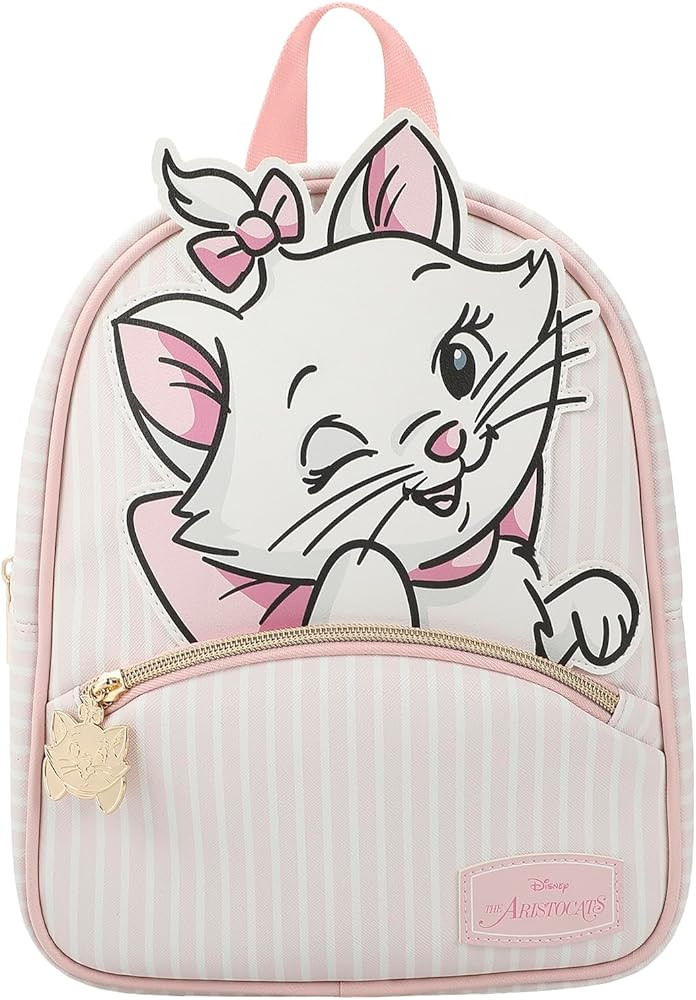 Disney Aristocats Marie Winking Pink & White 10.5" Mini PU Backpack | Amazon (US)