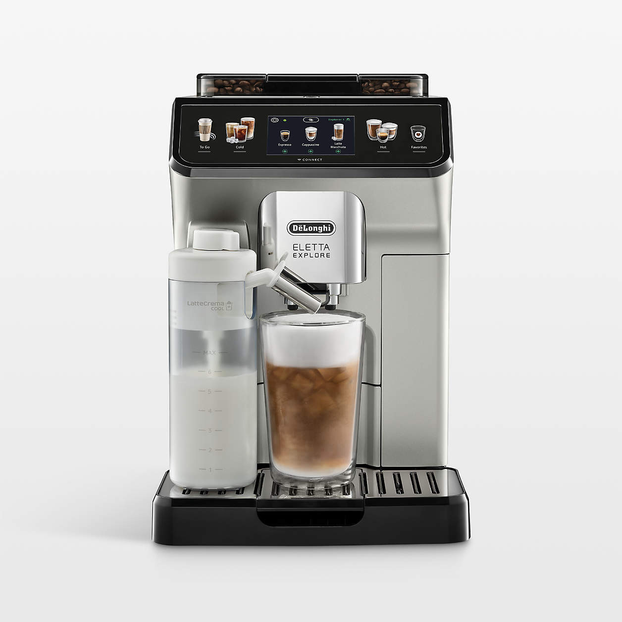 De'Longhi Eletta Explore Fully Automatic Espresso Machine with Cold Brew + Reviews | Crate & Barr... | Crate & Barrel