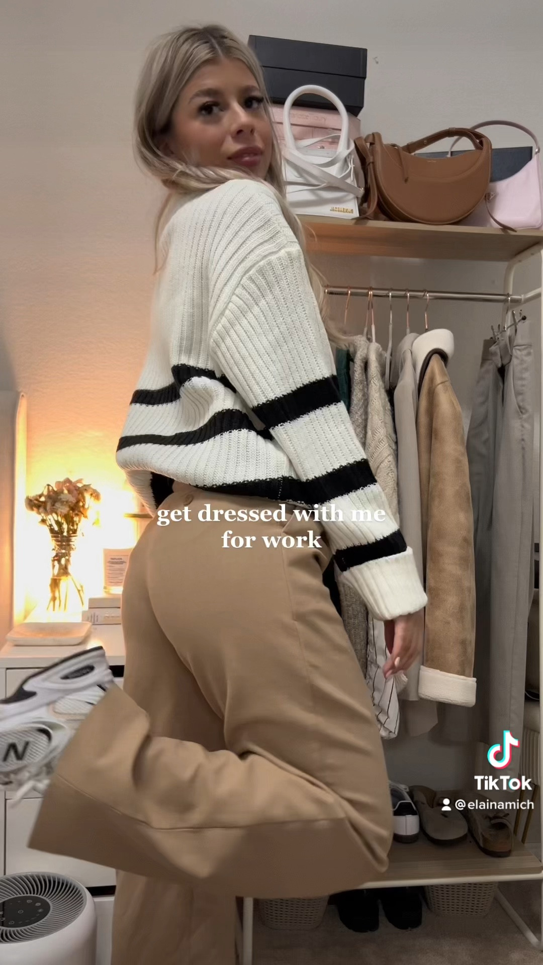 Get dressed with me for work 🤍 Pants are aritzia but I linked similar cheaper ones :) can’t find exact colorway for these sneakers anywhere!!

#LTKworkwear