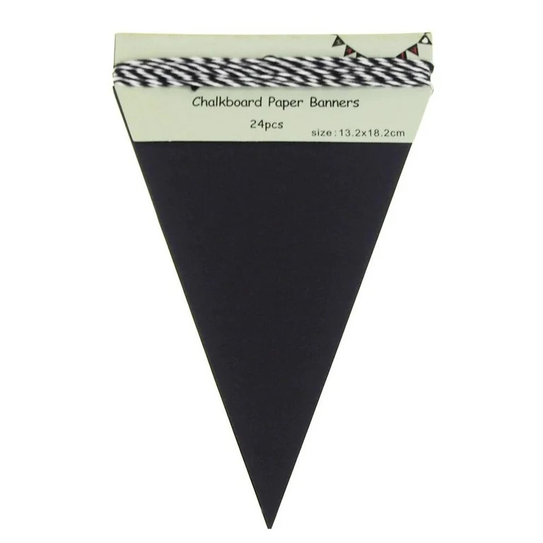 Chalkboard Paper Banner, Triangle, 8-Inch x 5-1/4-Inch, 24-Piece | Walmart (US)