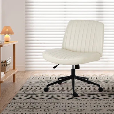 26" Wide Seat Criss-Cross Office Desk Chair With 2 Optional Base | Wayfair North America