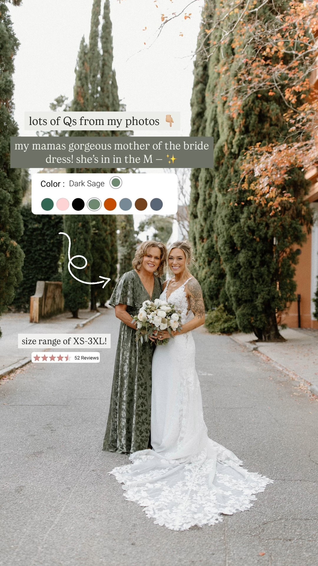 Lots of questions from my photos / reel of my mamas dress🤎✨several colors + great sizing! She LOVED it! 

Mother of the bride dress / wedding inspo / Baltic born / Sage green dress / long formal dress / bridesmaid dress / Holley Gabrielle 

#LTKWatchNow #LTKWedding #LTKFindsUnder100